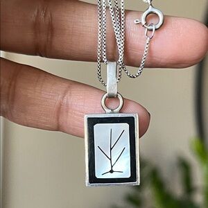 Elegant Sterling Silver Pendant Necklace minimalist design